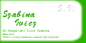 szabina ivicz business card